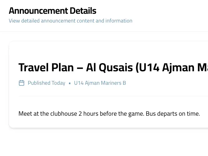 Announcement Center